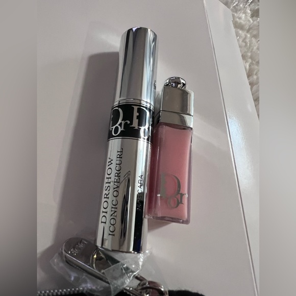 New Dior Beauty CD Logo Makeup Pouch Flat Black Authentic w/freebies - Picture 6 of 10